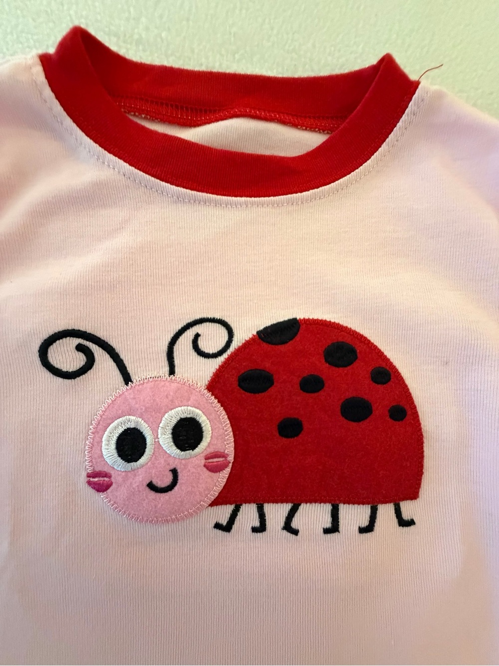 Red & Pink Ladybug Pajama Set - Picture 3 of 7